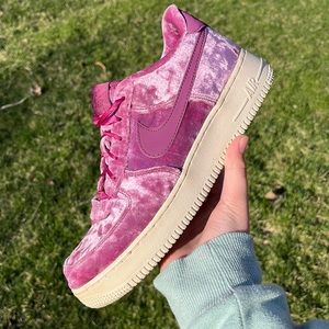 Purple Air Force ones velvet